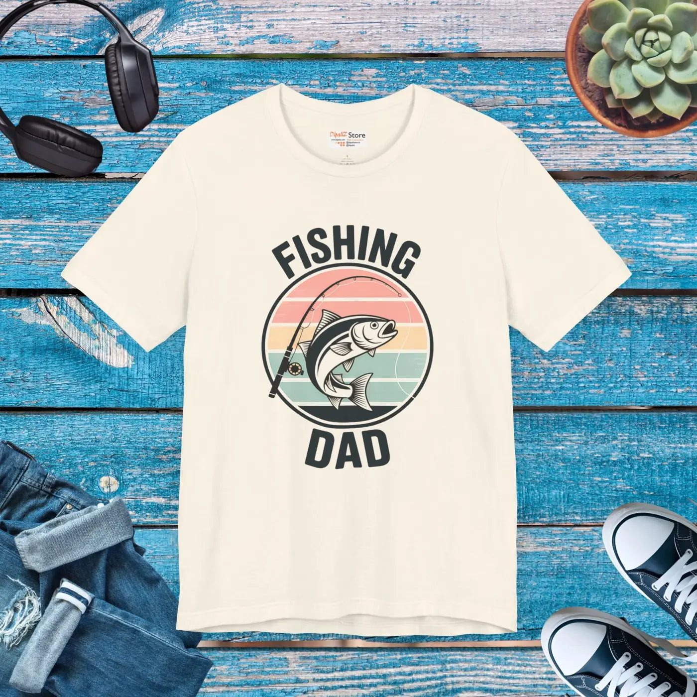 Fishing Dad Short Sleeve Tee - Cotton Outdoor Gear - DipaliZ